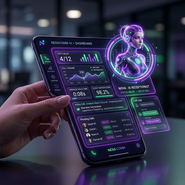AI Receptionist Dashboard Interface